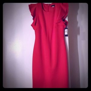 NWT Tommy Hilfiger Size 4 Red Sheath Dress